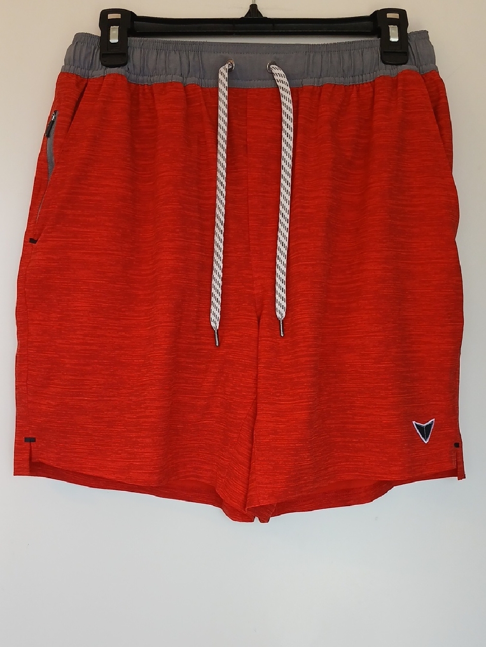 Korsa By Roadrunner Sports Men's Running Lined Shorts Pocket Size M Red Gray